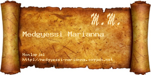 Medgyessi Marianna névjegykártya